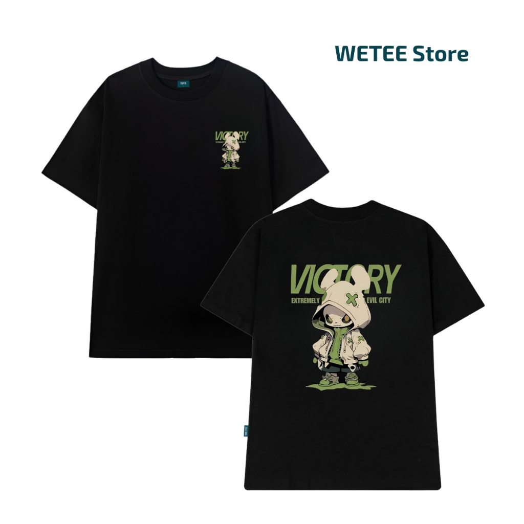 Áo thun unisex UX30-1144 VICTORY in hình quái vật xanh dáng oversized local brand WETEE_thumbnail_2