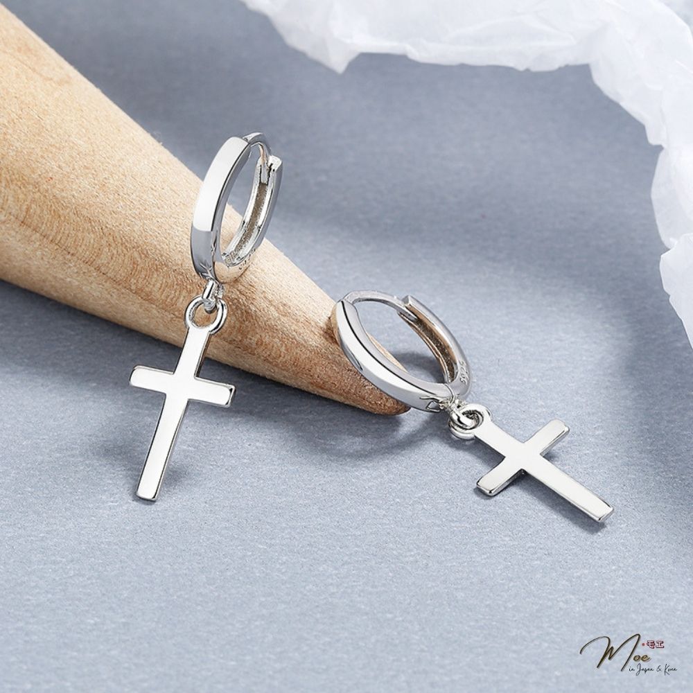 K219 - Khuyên tai bấm thánh giá đơn_thumbnail_3