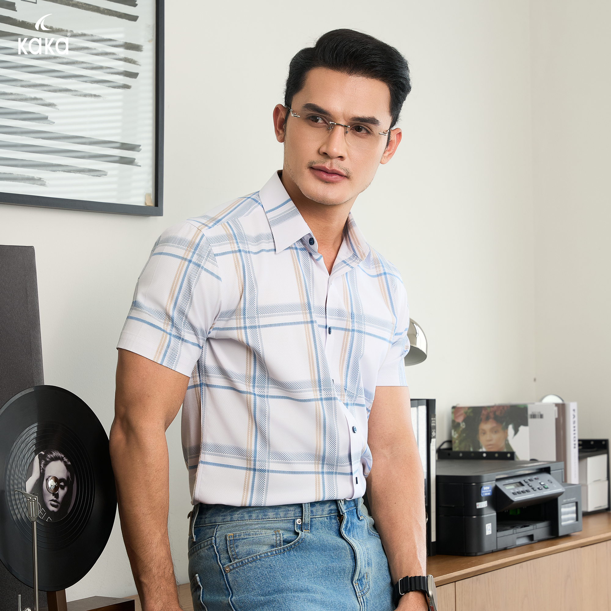 Áo Sơ Mi Kaka Sọc To Vạt Tôm