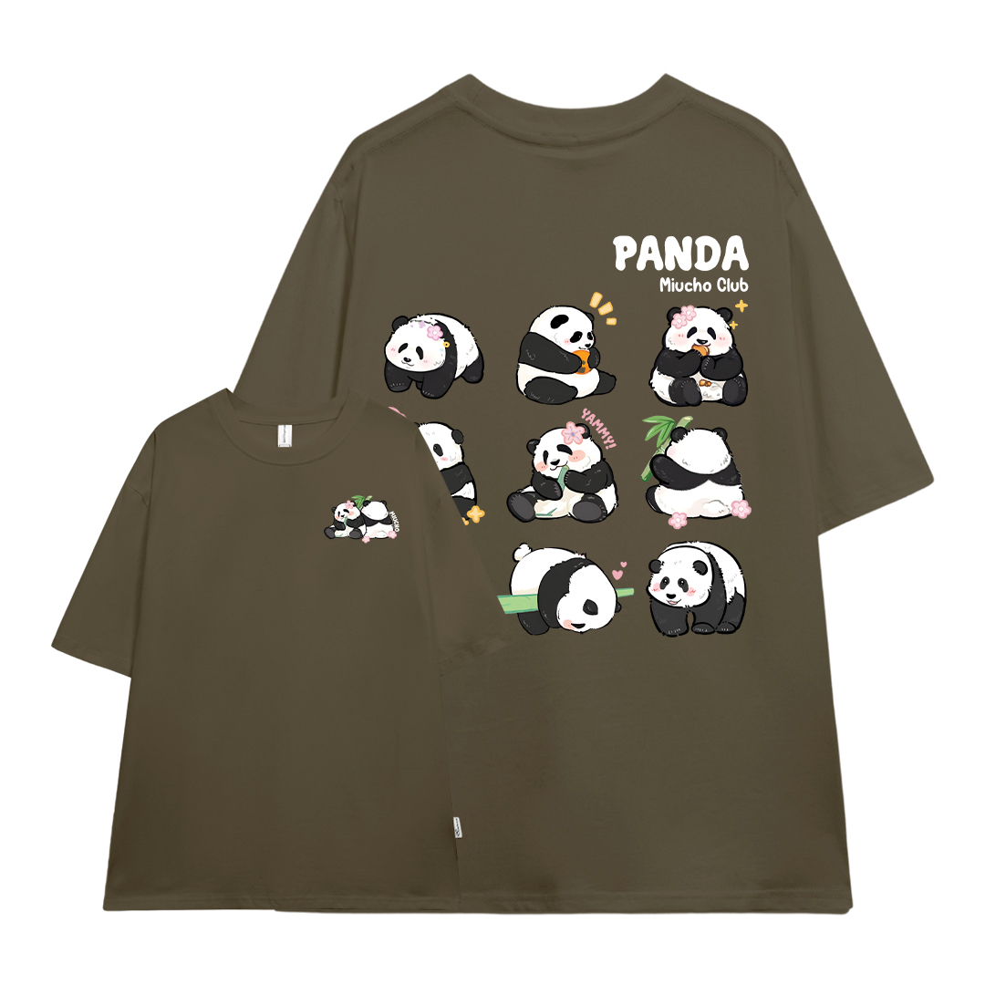 Áo thun Gấu trúc panda dễ thương form rộng local brand ATD1221 Miucho tay ngắn vải cotton thoáng mát cổ tròn in mix_thumbnail_16