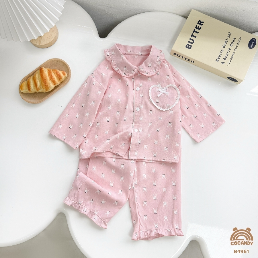 Bộ dài HỒNG pijama họa tiết thỏ_thumbnail_2