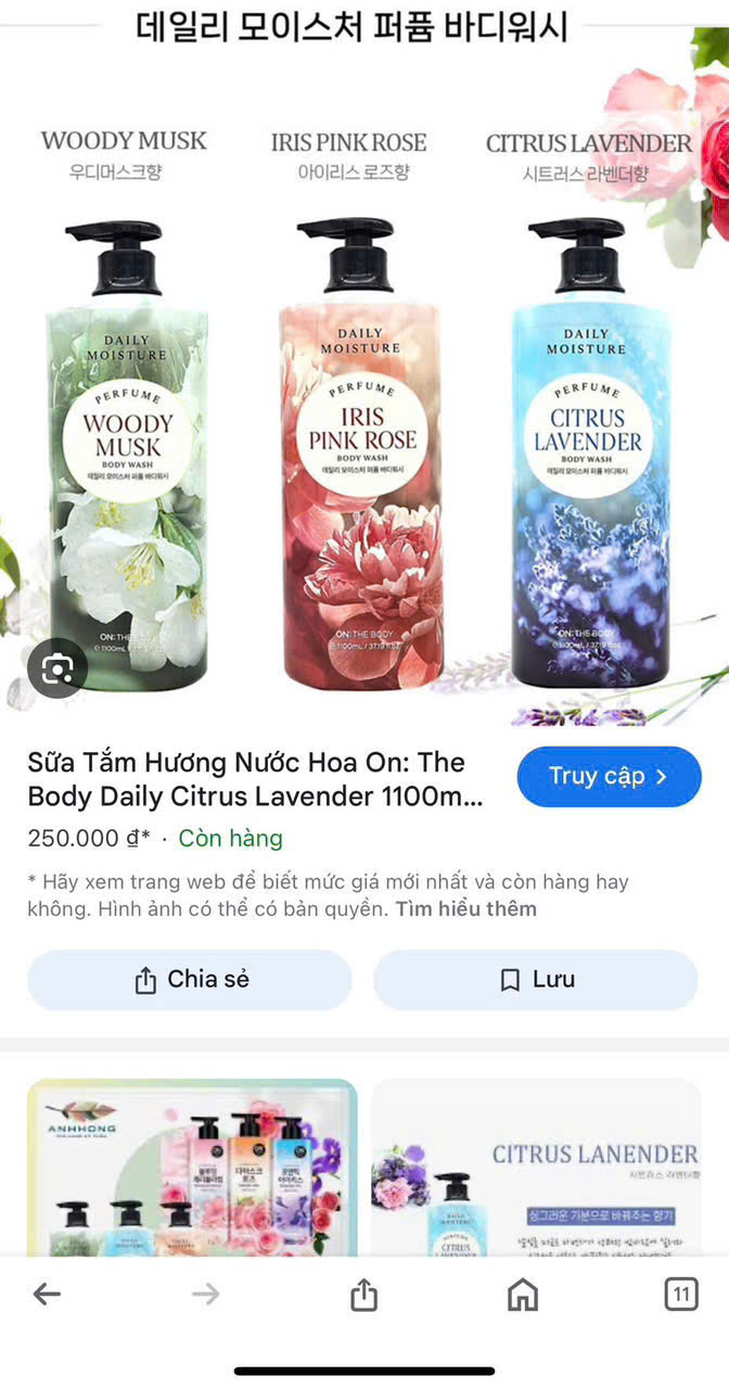 SỮA TẮM LƯU HƯƠNG NƯỚC HOA PERFUME 1100ml_thumbnail_4