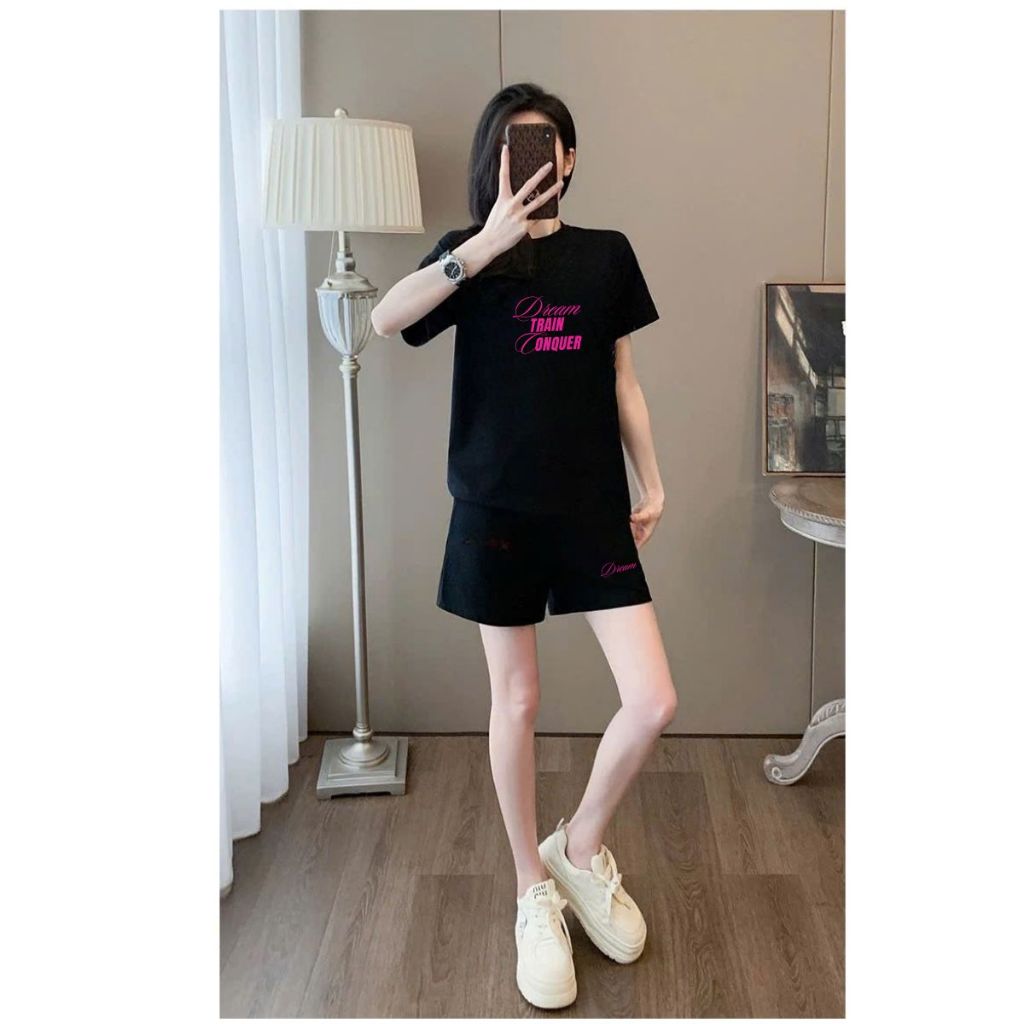 [Form rộng] Set đồ nữ mùa hè - Đồ bộ nữ thời trang (áo phông + quần đùi cotton) - LOZA G0287_thumbnail_2