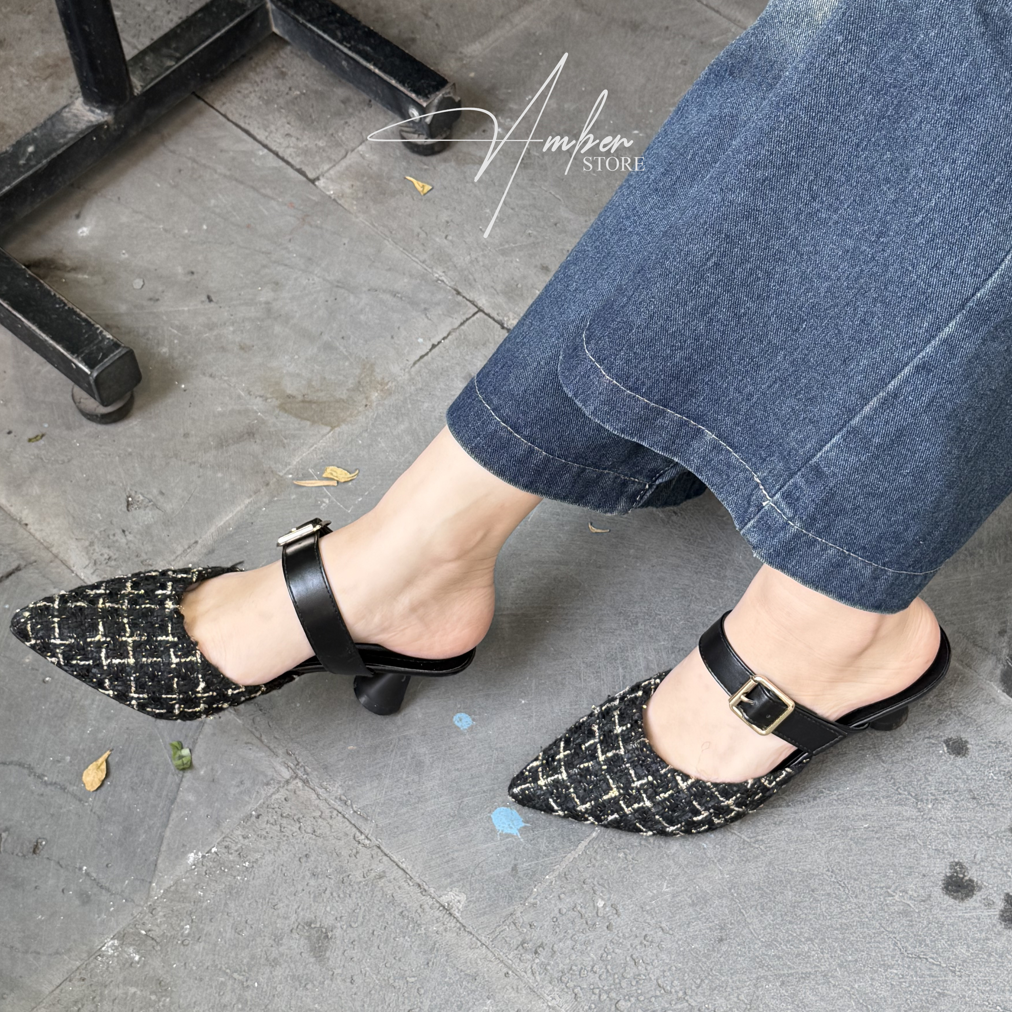 Giày Cao Gót Phối Kiểu Gót Tròn Sang Chảnh - CG02_thumbnail_1