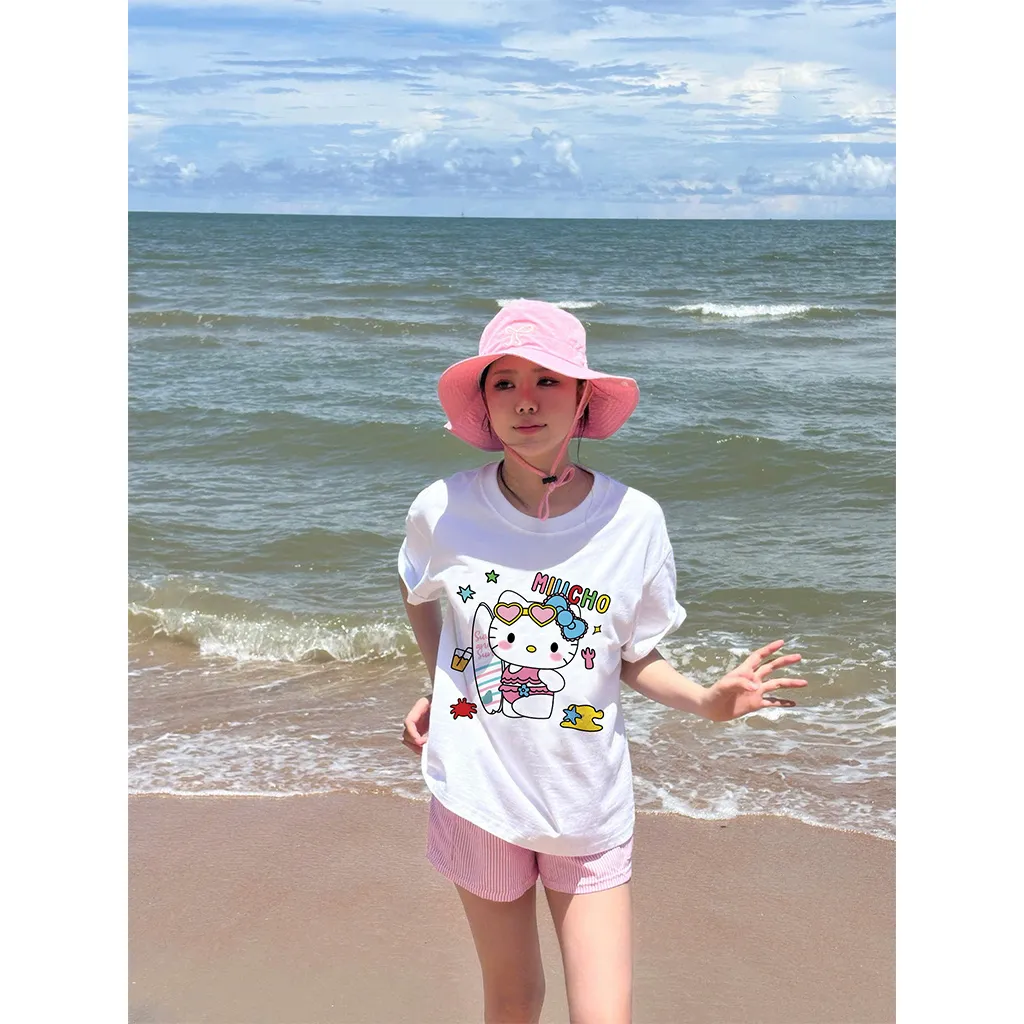 Áo thun boxy kitty mùa hè cute Miucho 3366_thumbnail_6