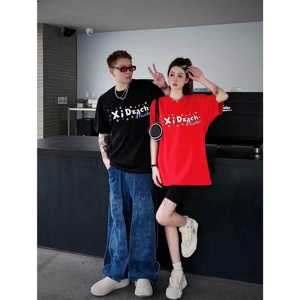 Áo thun Xì DZách Tết 2026 local brand form rộng nam nữ đủ size ATD867 Miucho tay ngắn vải cotton cổ tròn in mix_thumbnail_5