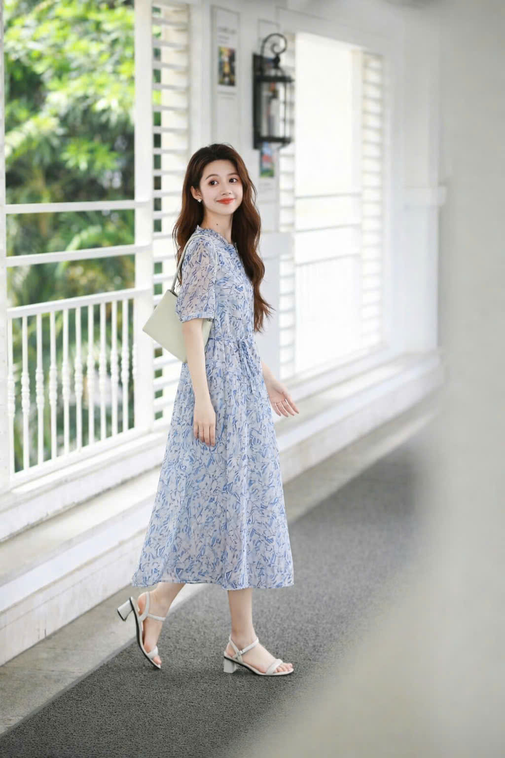 Đầm xòe họa tiết xanh DL408_thumbnail_3