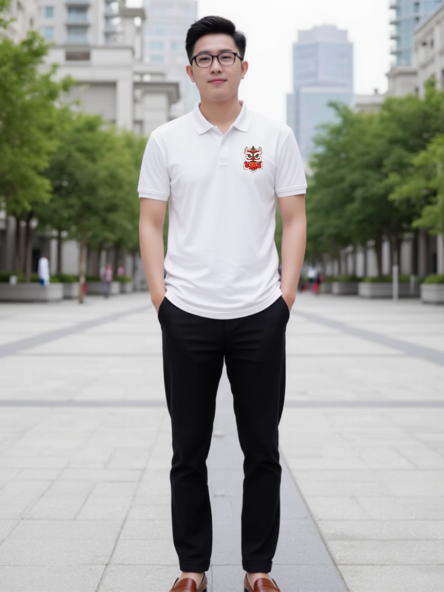 Áo polo nam form vừa 1899 Miucho Iconic vải cá sấu đứng form thoáng mát in artwork_thumbnail_4