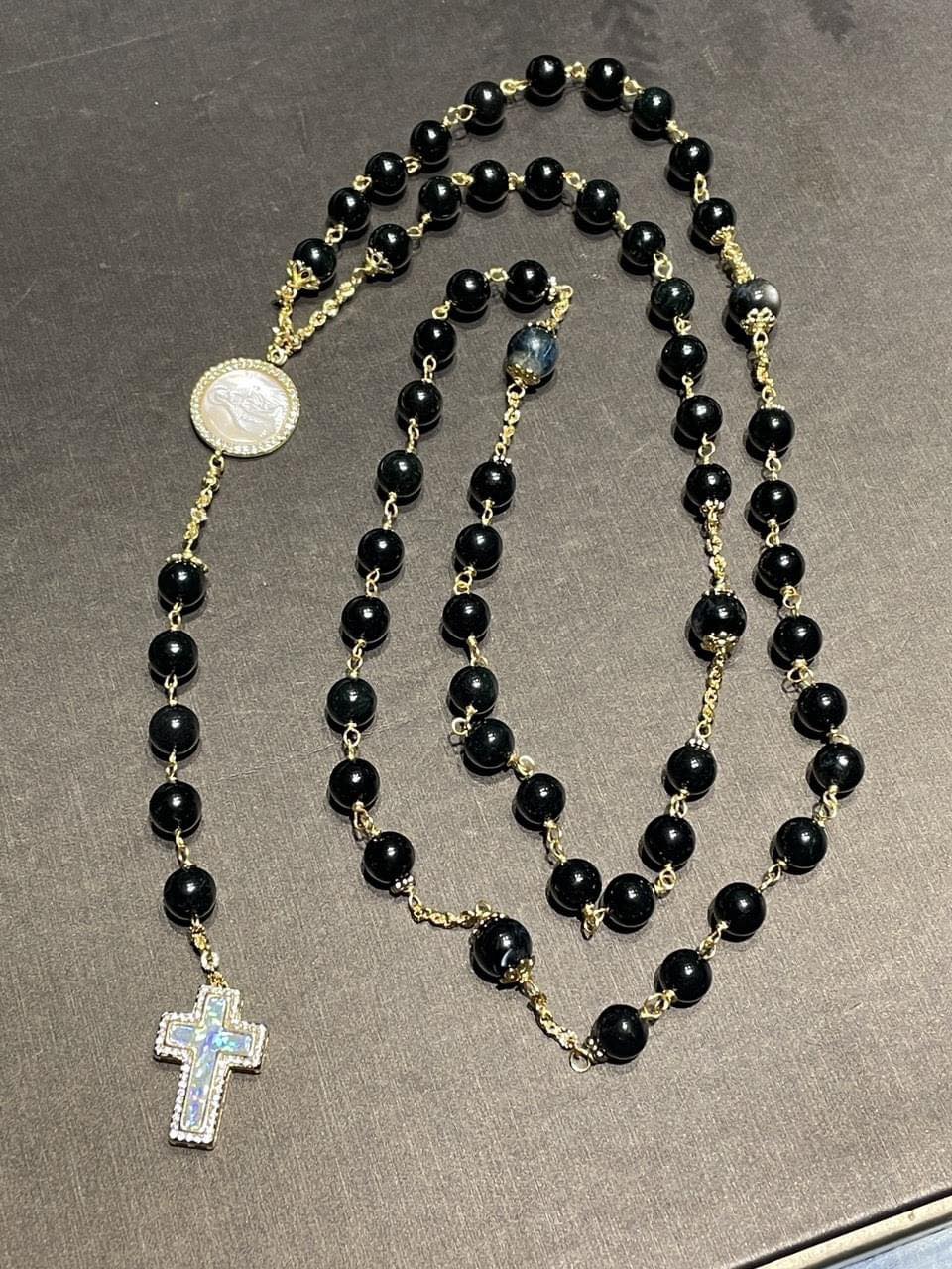 Tràng hạt 50 đá thạch anh tóc đen tự nhiên - H32_thumbnail_0