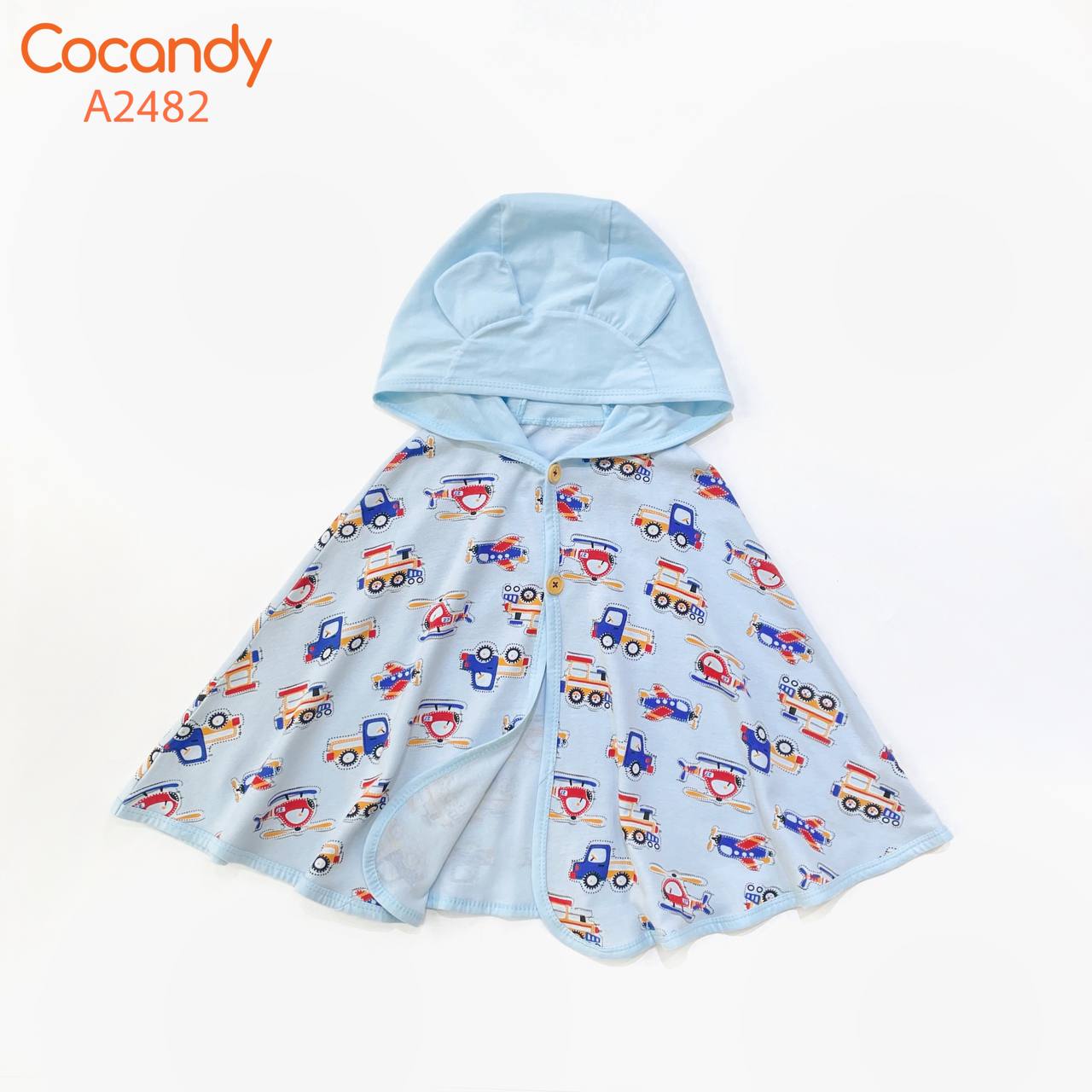 Áo choàng Homemi  ô tô mũ XDƯƠNG tai gấu_thumbnail_0