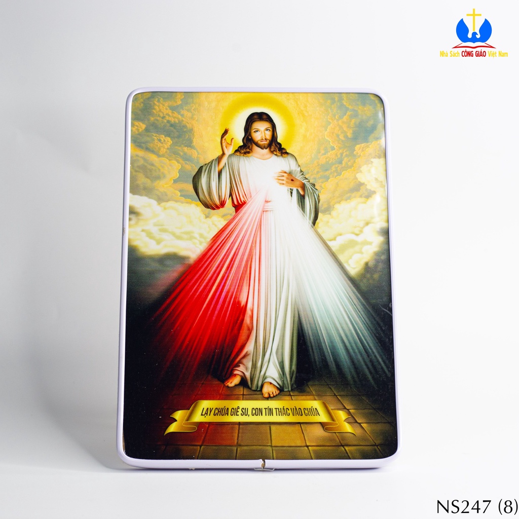 Khung ảnh Chúa Thương Xót 15x22cm để bàn, treo tường NS247-4 - Quà tặng Công Giáo, lễ quan thầy, sinh nhật_thumbnail_1
