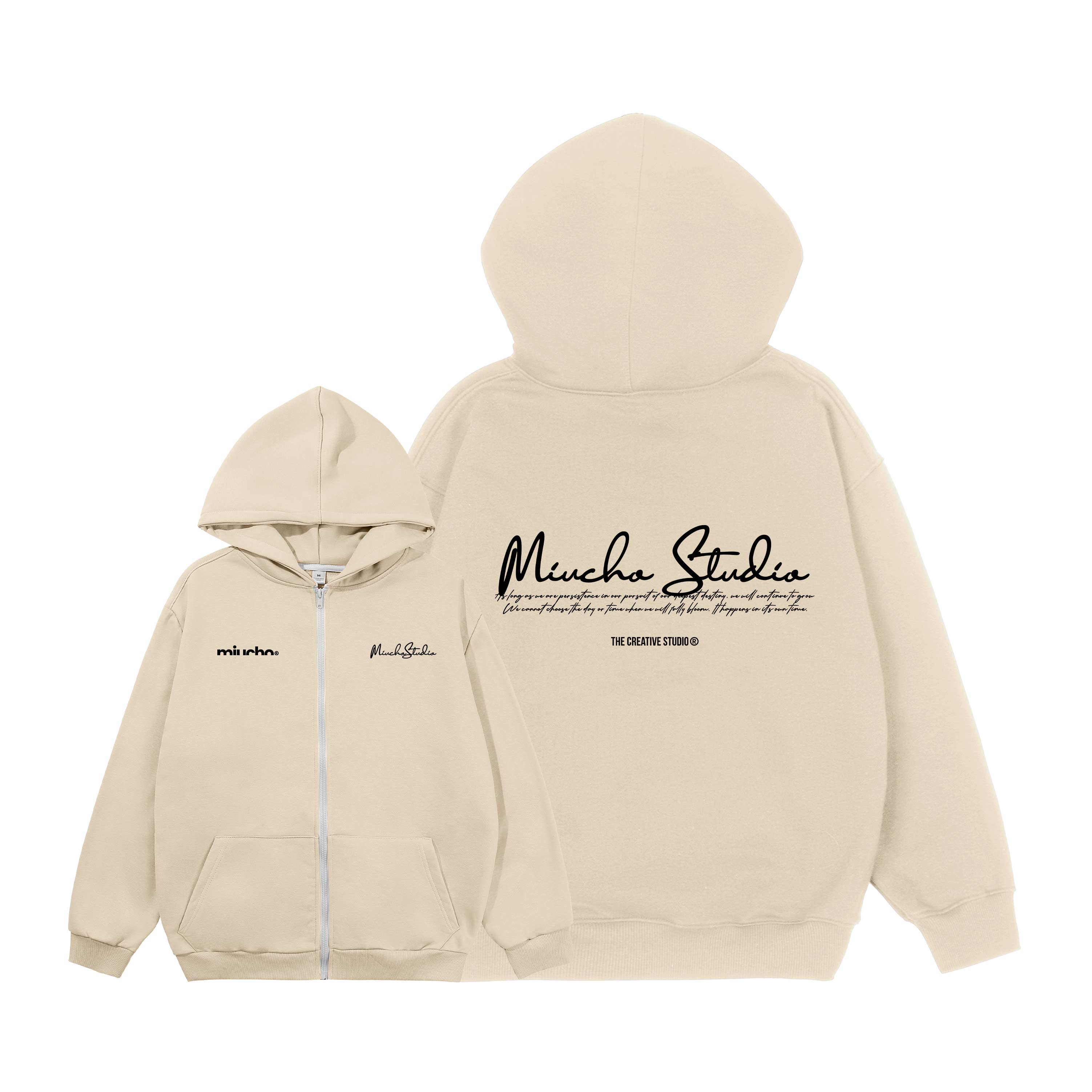 Áo hoodie zip nam local brand form rộng HZD1581 Miucho Club vải nỉ chân cua dày dặn mũ rộng in basic_thumbnail_9