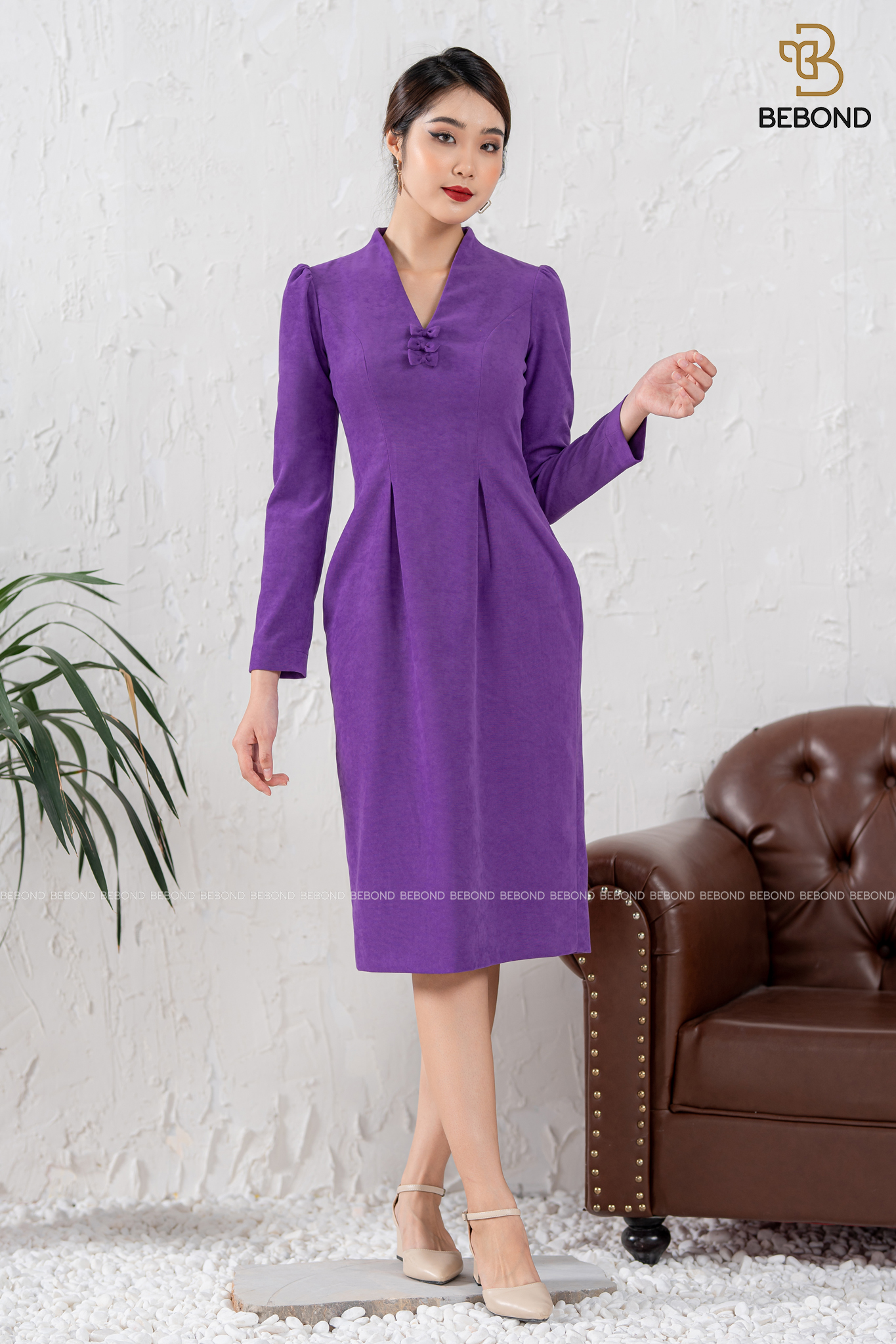 Đầm nhung tăm màu TÍM - Violet Dress_thumbnail_9