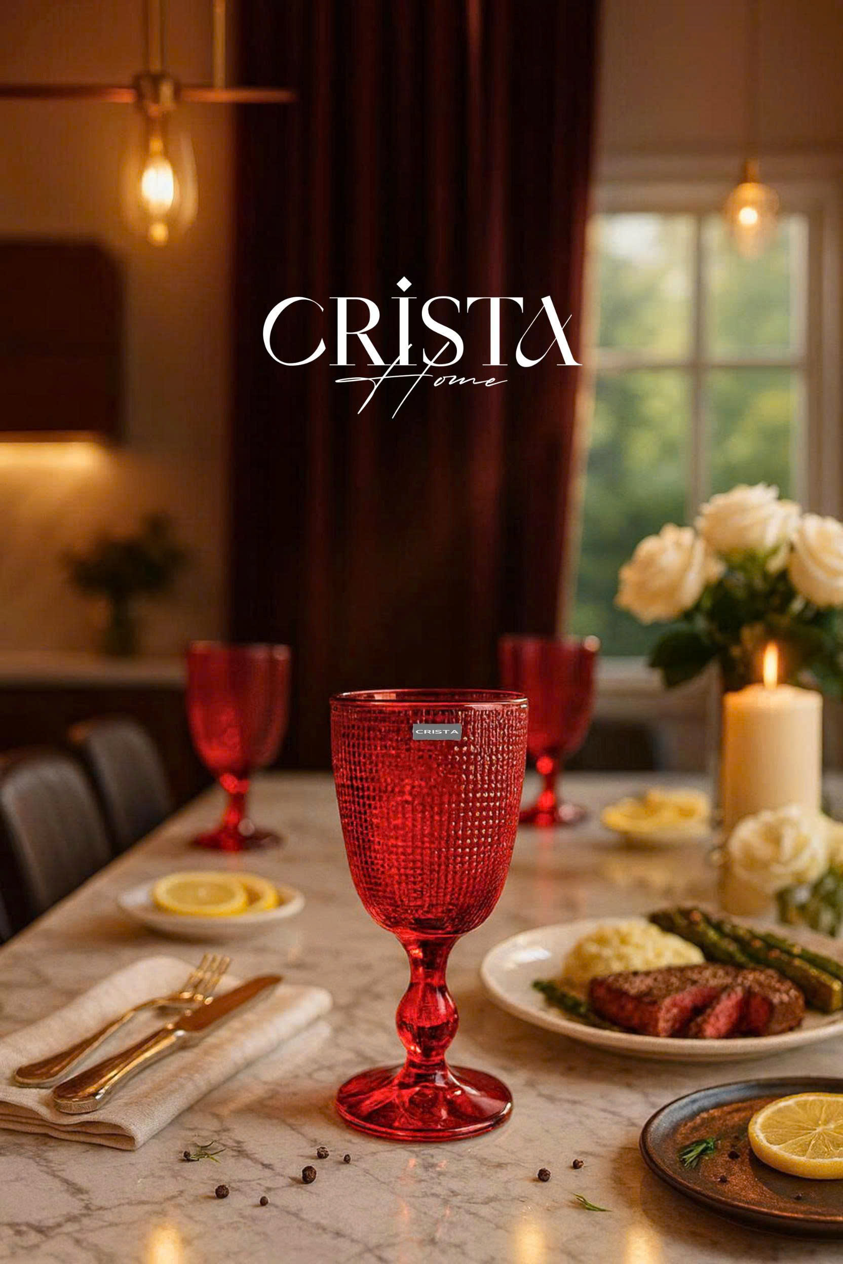 Bộ 6 ly thủy tinh CRISTA HOME vân lưới dập nổi 240 ml_thumbnail_12