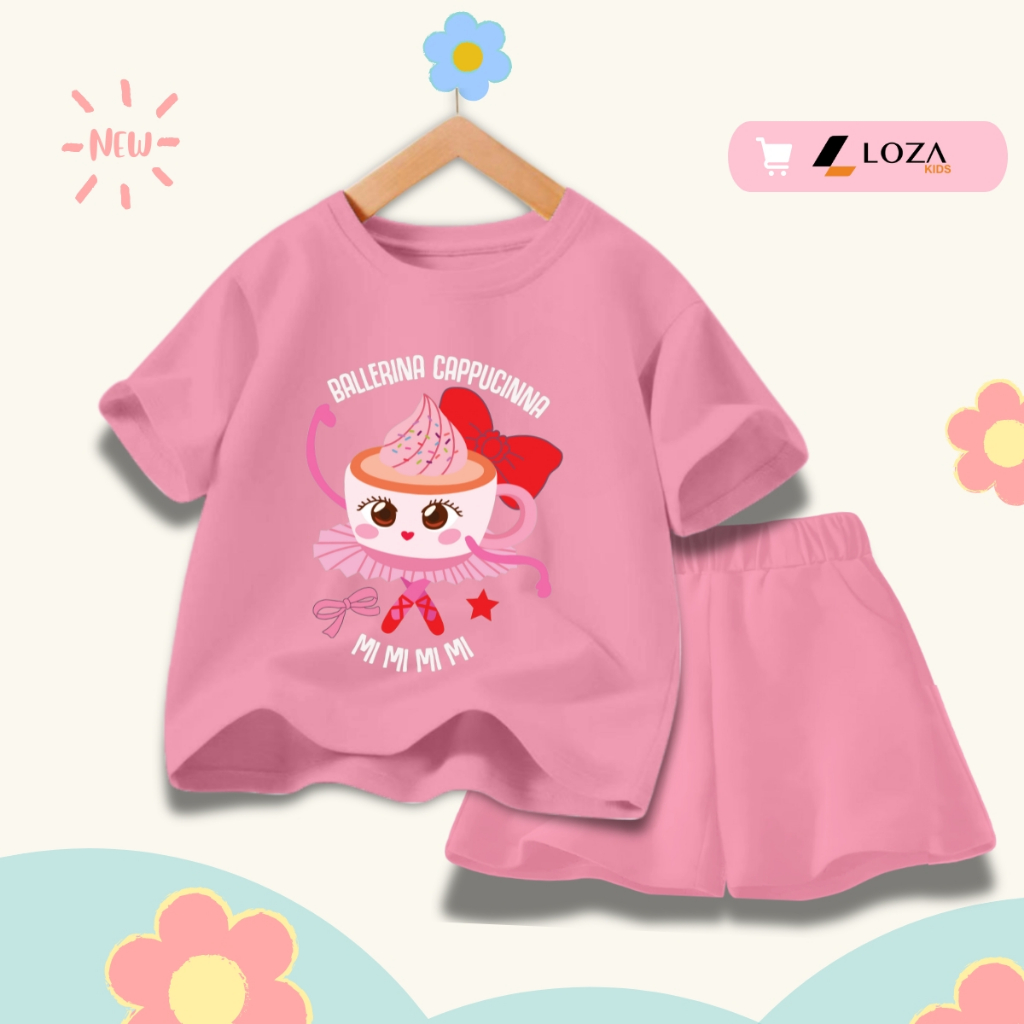 Bộ đồ bé gái in hình 'Ballerina Cappucinna' - Loza Kids SB412_thumbnail_4