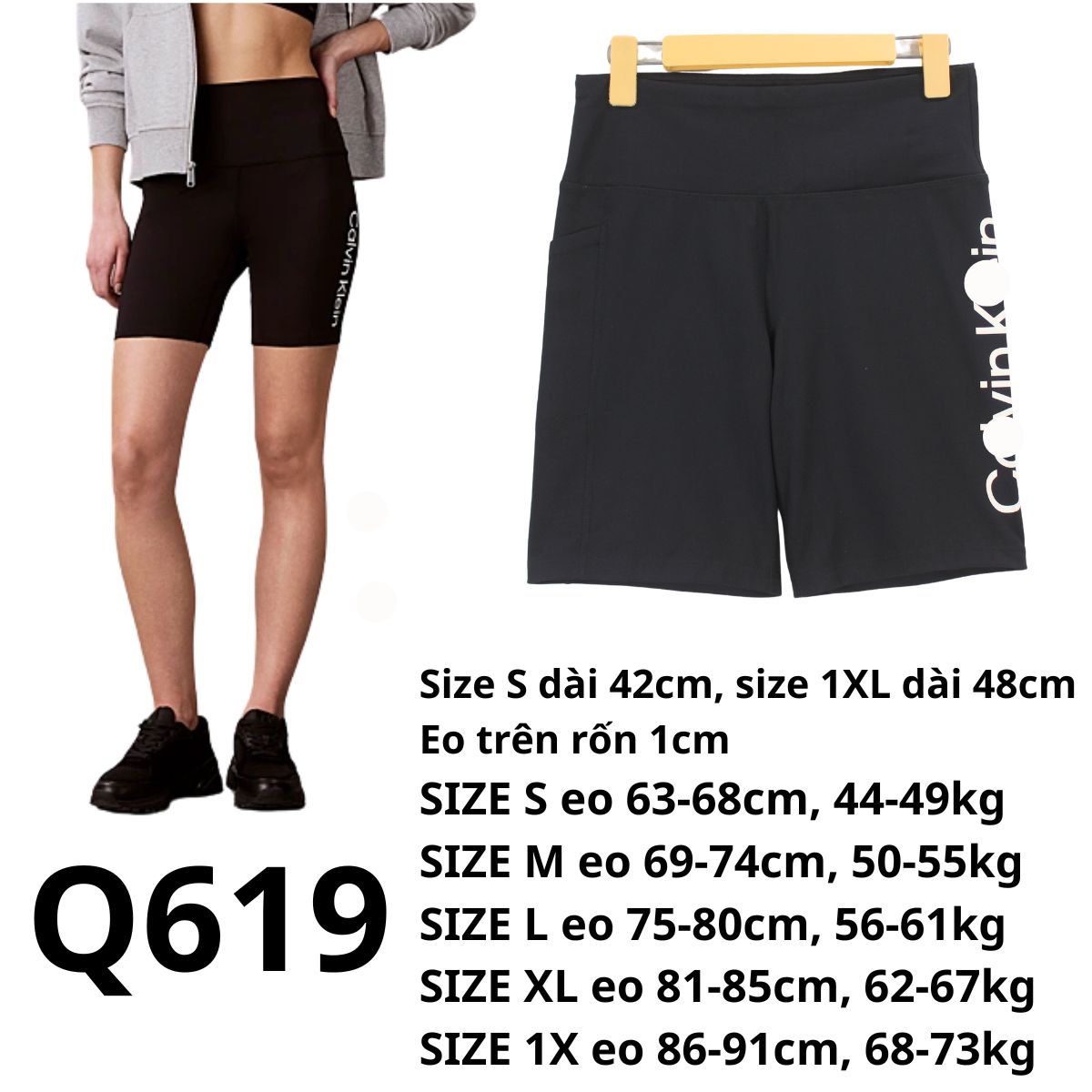Q619- Quần tập đen