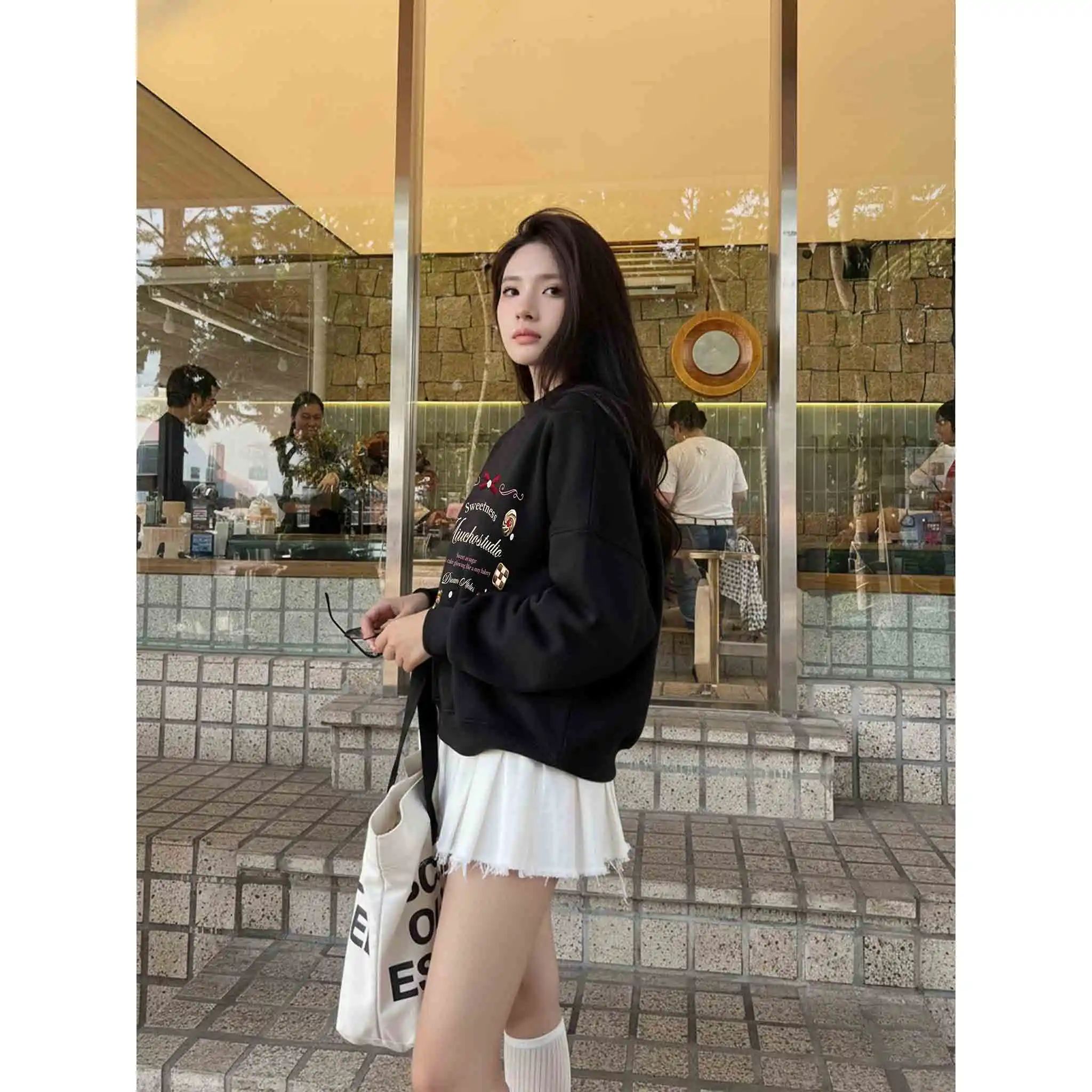 Áo Sweater nữ form boxy Miucho vải nỉ 2 da thoáng mát thấm hút tốt Giáng Sinh in mix 2846_thumbnail_2