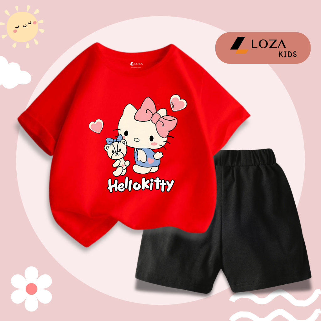 Bộ đồ bé gái in hình 'Hello Kitty' - Loza  Kids SB292_thumbnail_2