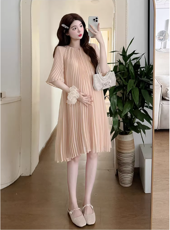 Váy Xếp Ly Dáng Rộng Thanh Lịch Hàn Quốc_thumbnail_6