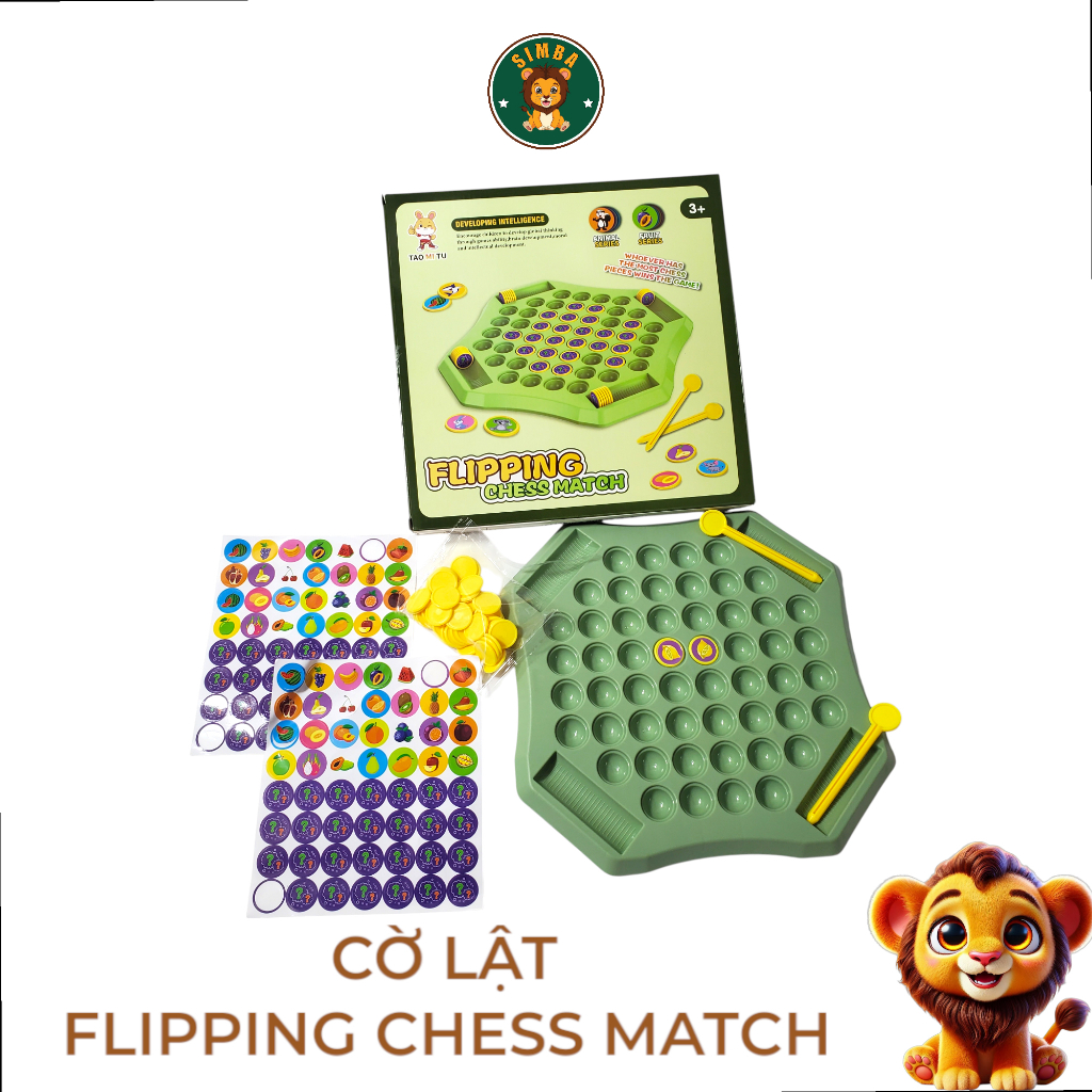Cờ Lật Trí Nhớ (Flipping Chess) Simba Shop Đồ Chơi Giáo Dục Logic Phát Triển Quan Sát Ghi Nhớ Cho Bé_thumbnail_1