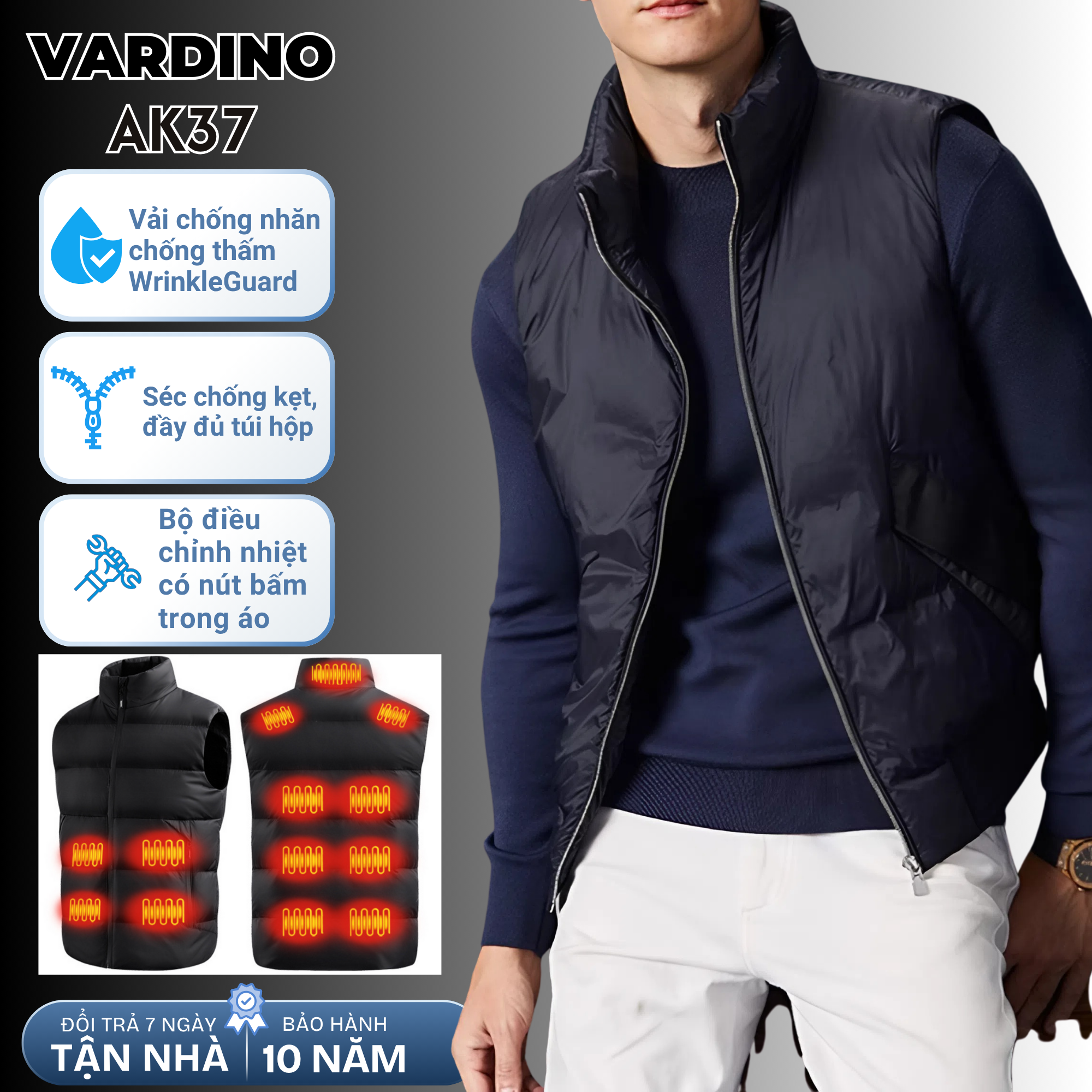 Áo khoác nam Vardino AK37