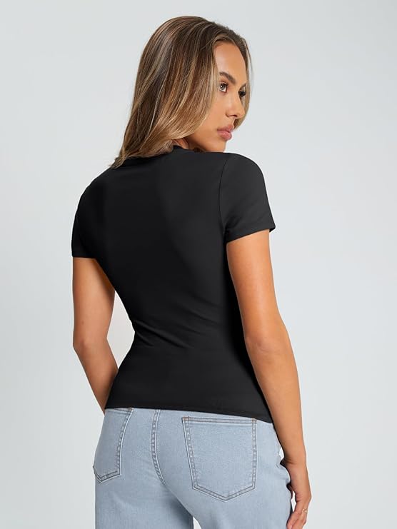 Women’s Basic Crop Top – Soft Short Sleeve Tee for Gym or Casual Wear_thumbnail_8