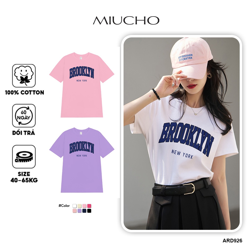 Áo thun nữ form vừa regular ARD926 Miucho Chic in typography_thumbnail_1