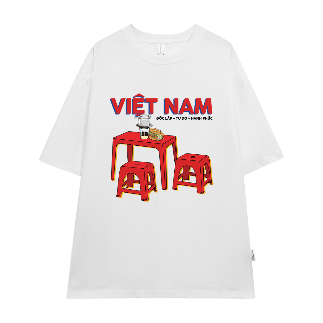 Áo thun nữ form rộng Việt Nam tôi yêu 2130 Miucho cổ tròn vải cotton 4c 220gsm thoáng mát in mix_thumbnail_9
