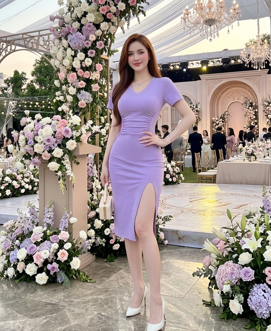 Đầm Boby cổ tim tay con nhún eo tôn dáng_thumbnail_3