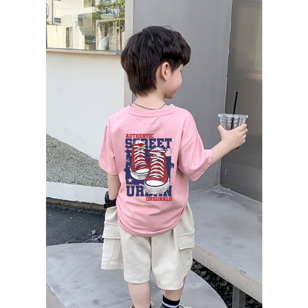 Áo thun cho bé trai form rộng AED644 Miucho Kid 100% vải cotton thoáng mát basic_thumbnail_2