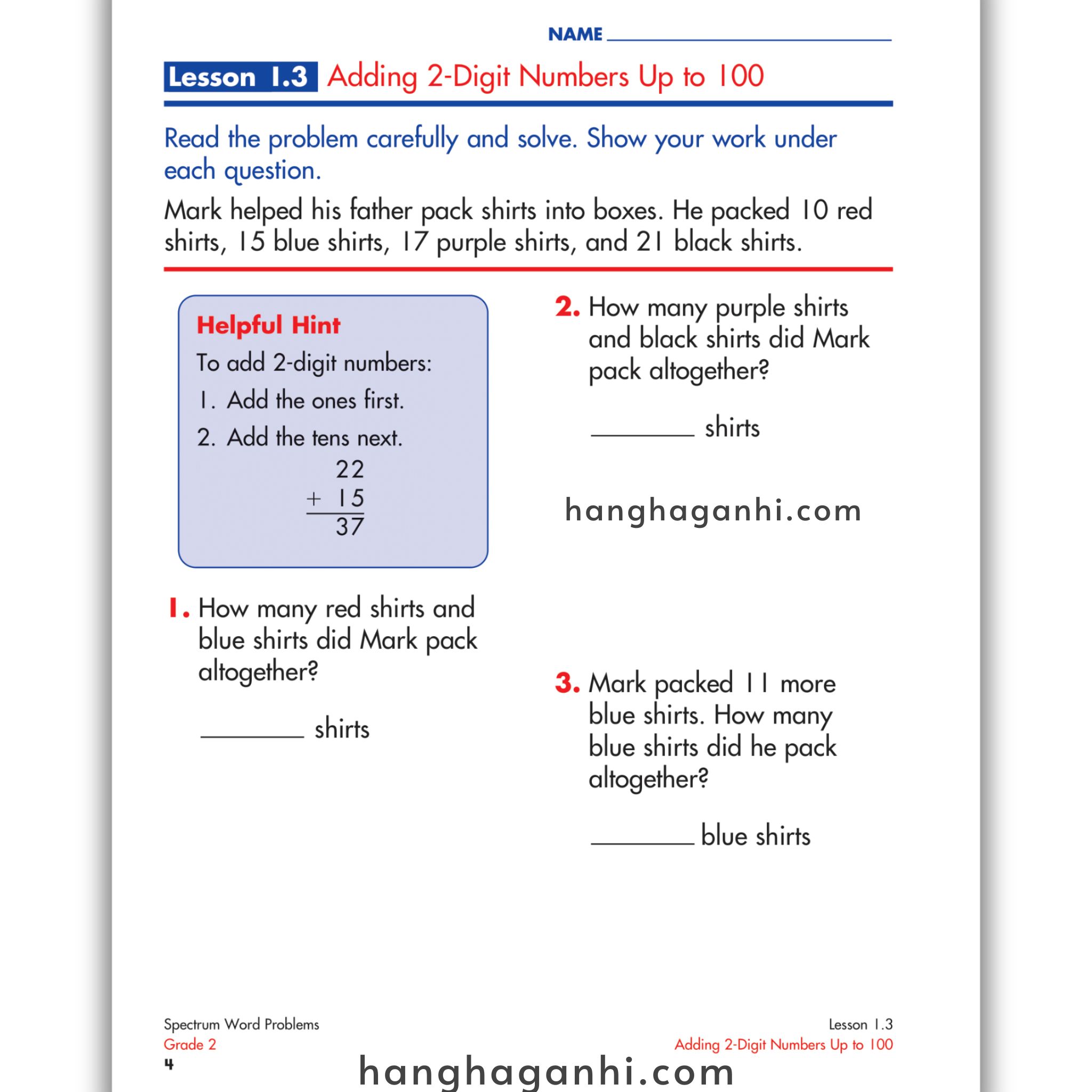 Sách Spectrum Word Problems Workbook Grade 2_thumbnail_6