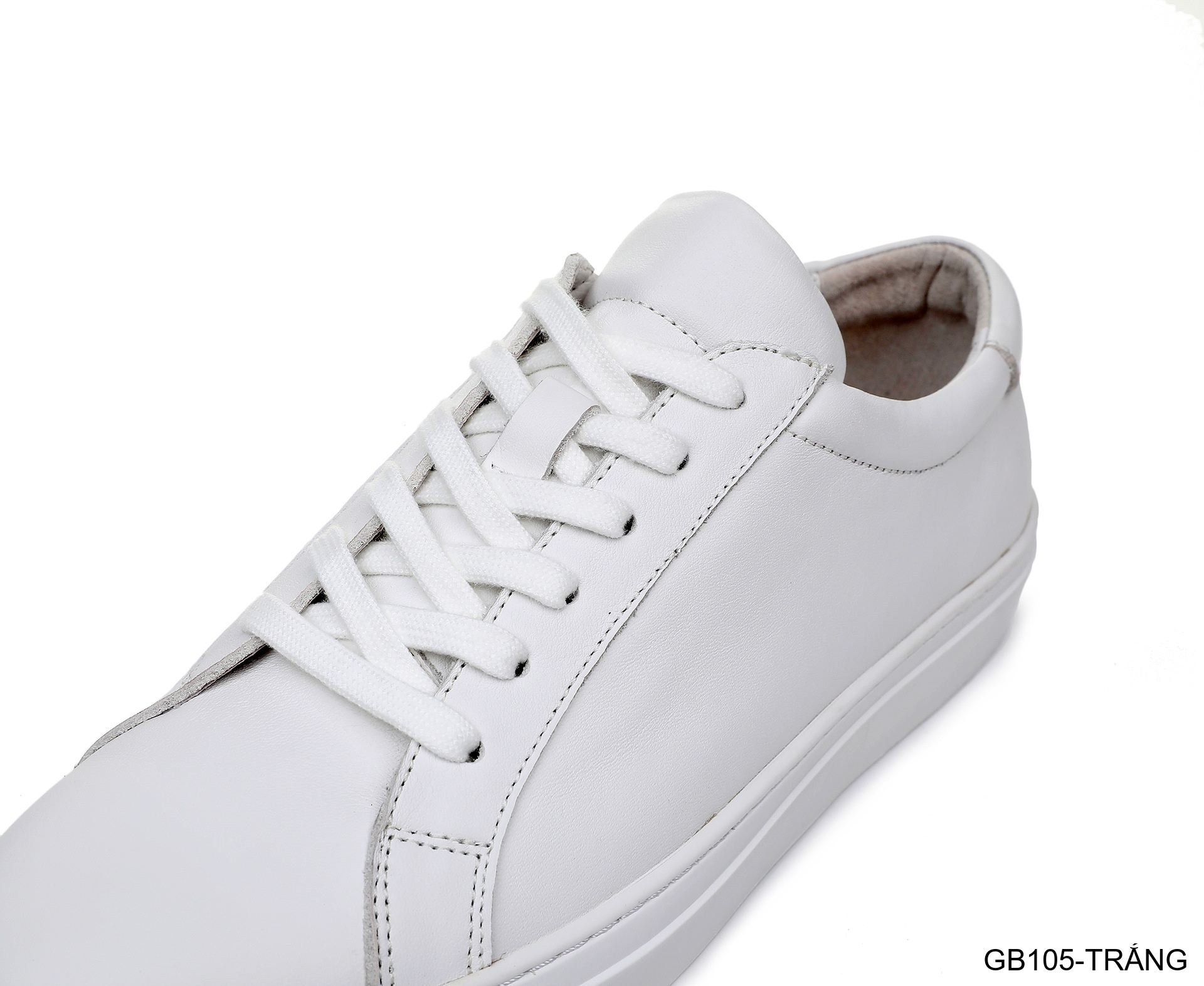 GB105 - Giày Sneaker Nam Da Bò Thiết Kế Đơn Giản, Đế Cao Su Bền, Màu Trắng Đen_thumbnail_8
