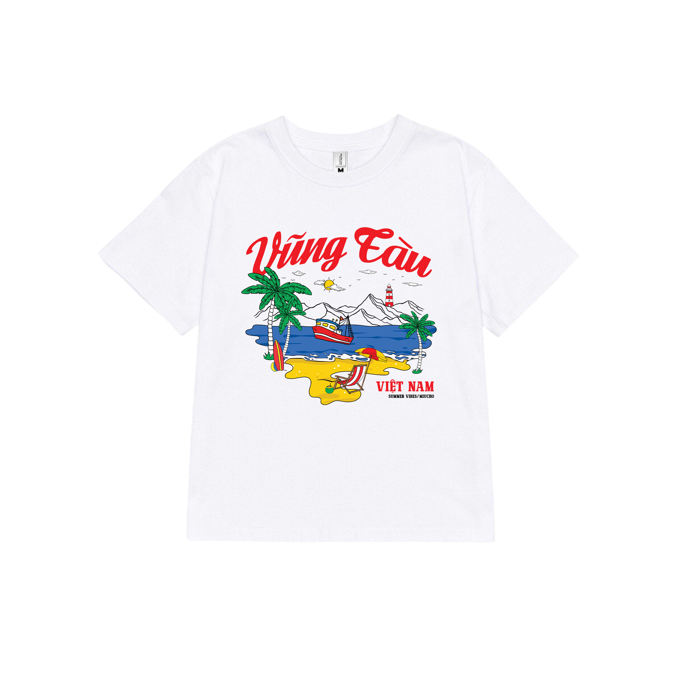 Áo thun baby tee form ôm xinh xắn ABD1271 Miucho tay ngắn cổ tròn in hình Vũng Tàu_thumbnail_0