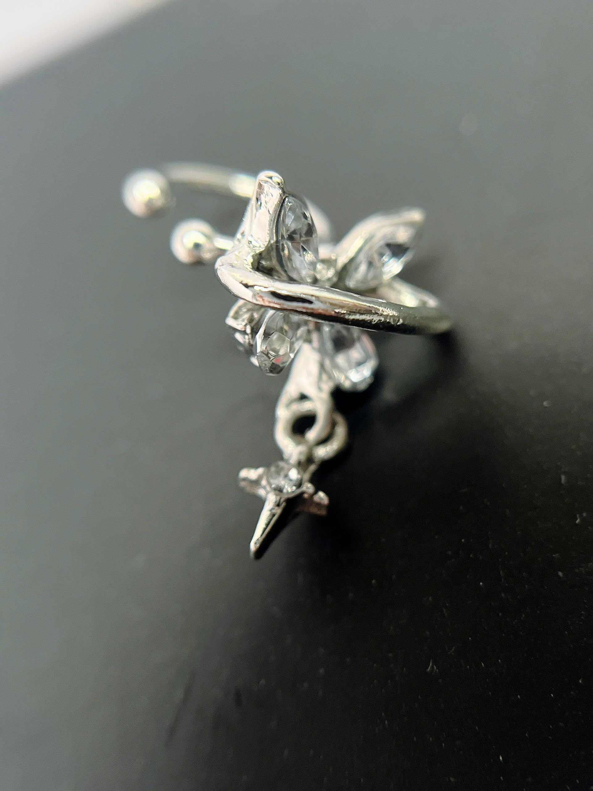 Khuyên kẹp giả bướm rơi hợp kim_thumbnail_1