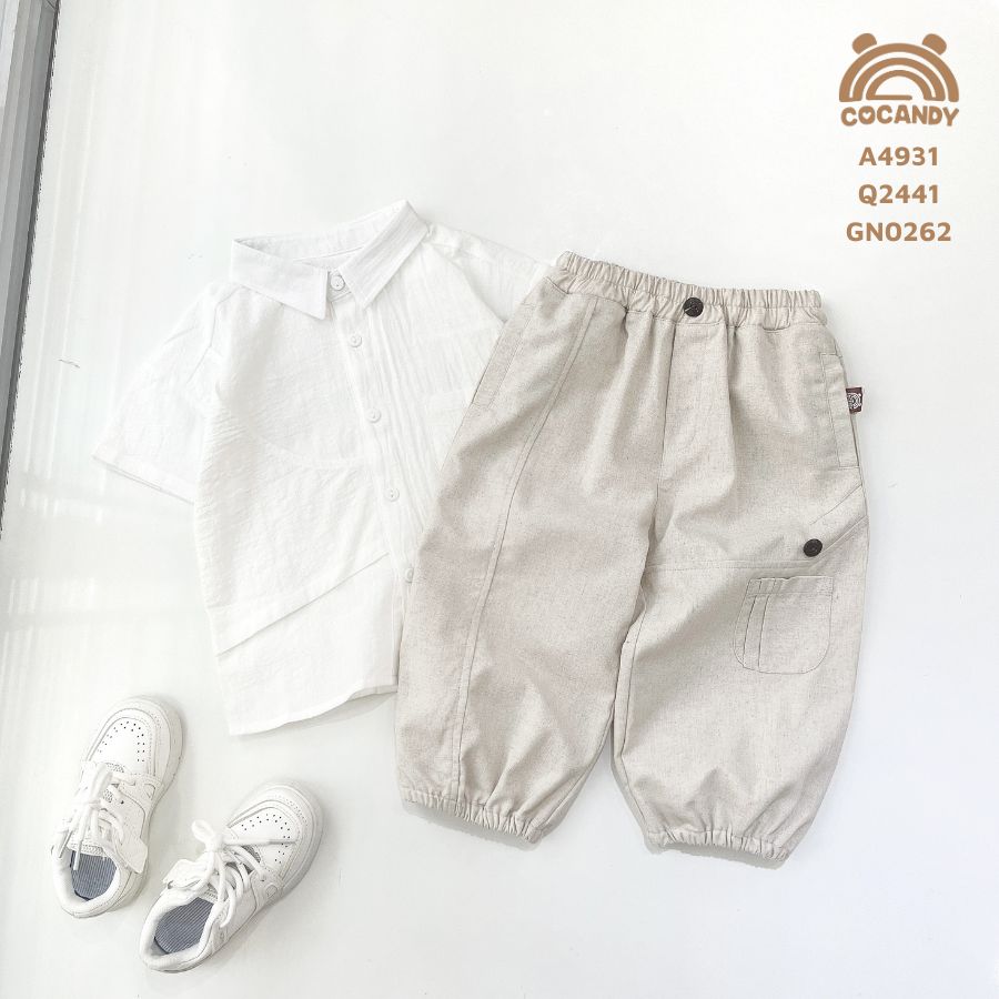 Quần dài BE túi xếp ly bo gấu_thumbnail_0