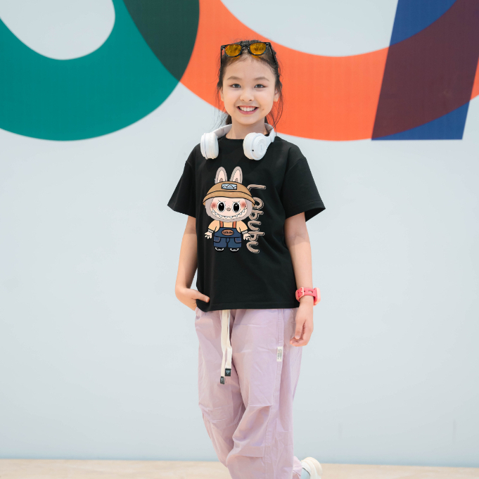 Áo thun bé gái in hình Labubu chữ dọc - Loza Kids AT2779_thumbnail_7