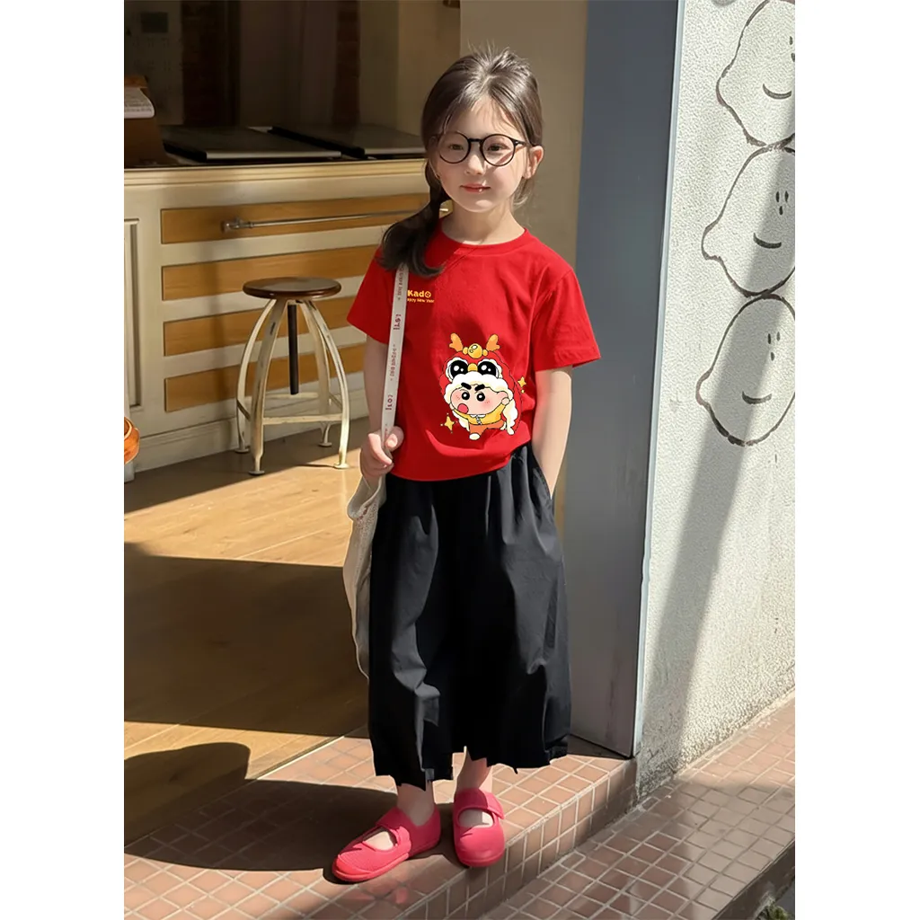 Áo thun cho bé Kado vải cotton thoáng mát tay ngắn cổ tròn Happy New Year in artwork 2856_thumbnail_5