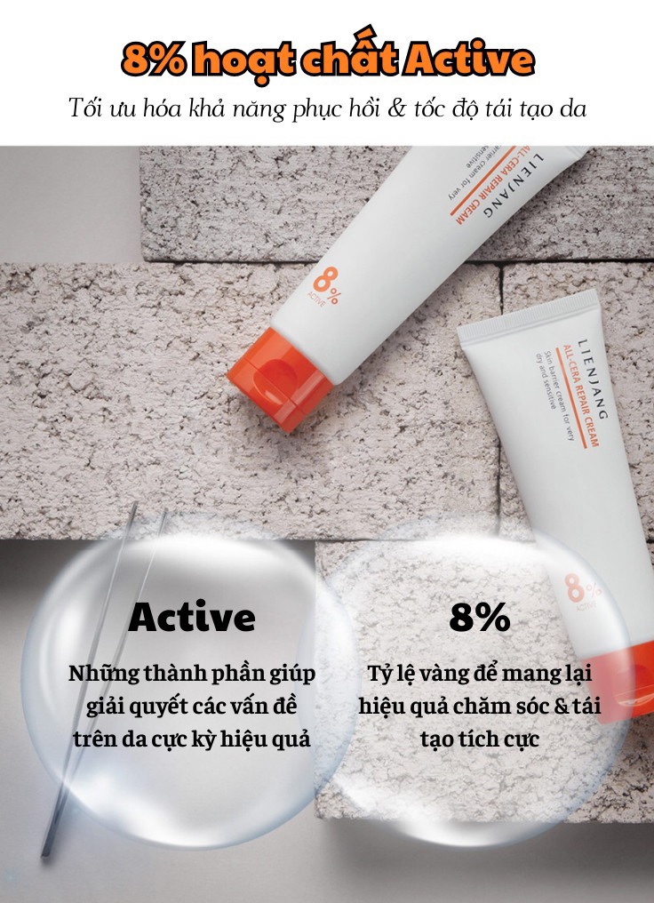 LIENJANG ALL-CERA REPAIR CREAM - Kem Dưỡng Phục Hồi Làm Dịu Da - Ceramide, Panthenol - 50ml - [LJ007]