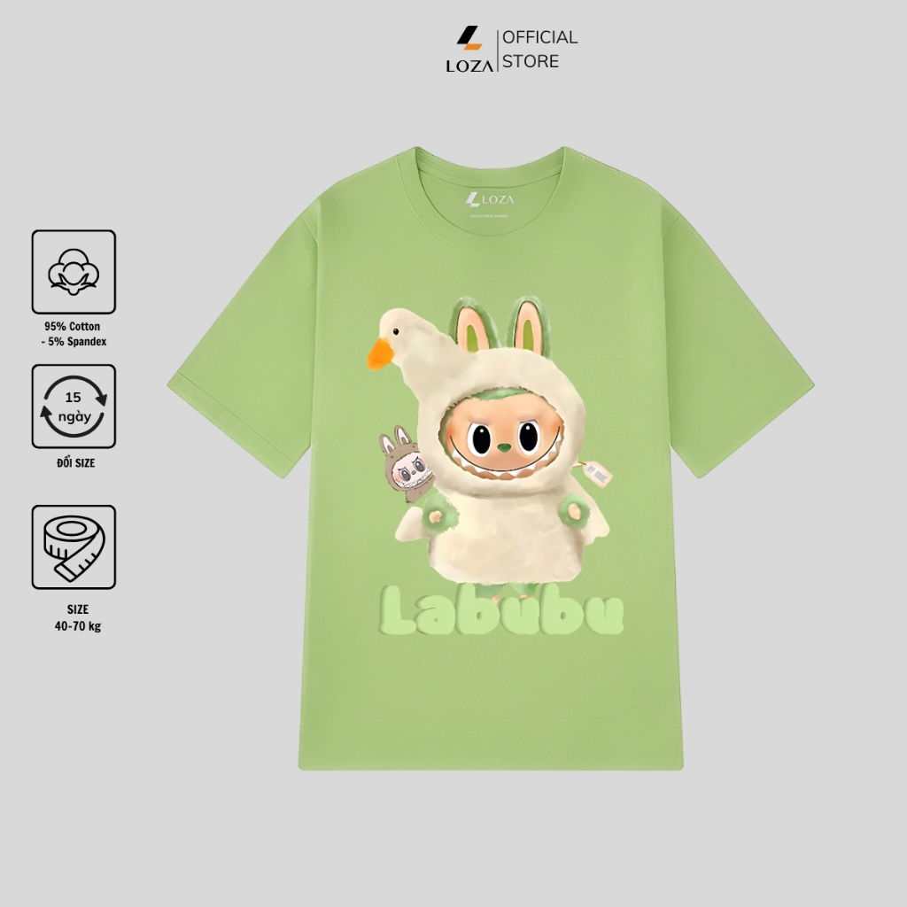 [Form Rộng] Áo thun nữ in hình Labubu nhiều mẫu - Áo phông nữ dáng rộng Loza - G0195_thumbnail_3