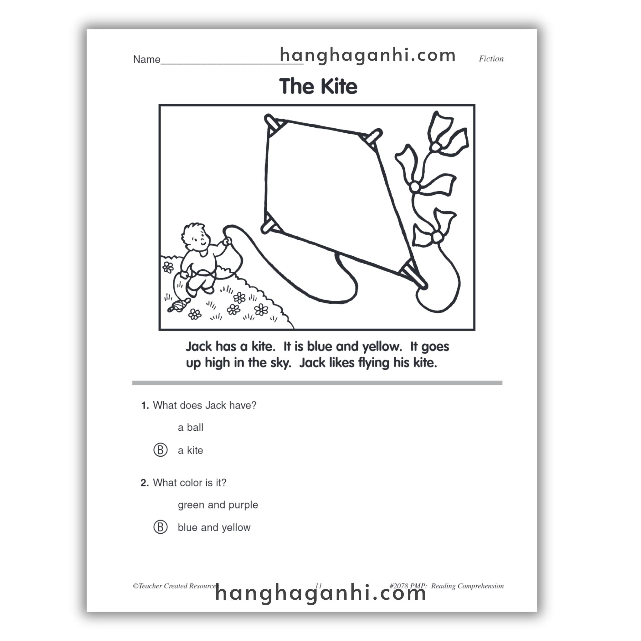 Reading Comprehension Grade K Teacher Created Resources, sách đọc hiểu lớp K_thumbnail_17
