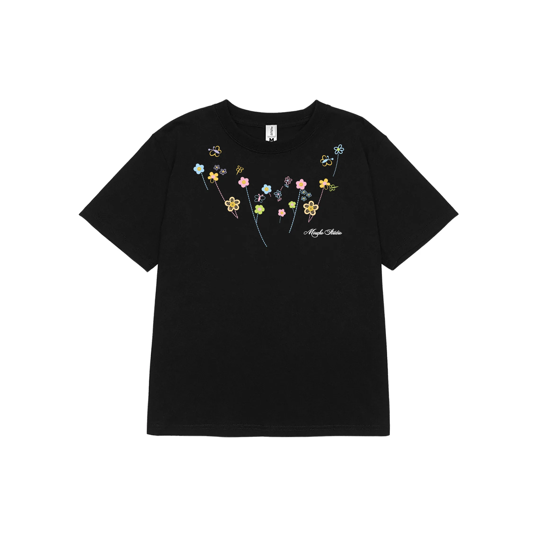 Áo baby tee nữ chuẩn form tôn dáng Miucho vải cotton co giãn 2 chiều thoáng mát cổ tròn in mix 2652_thumbnail_7