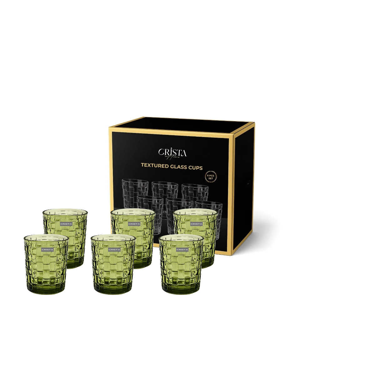 Bộ 6 cốc thủy CRISTA HOME tinh vân caro 280ml_thumbnail_10