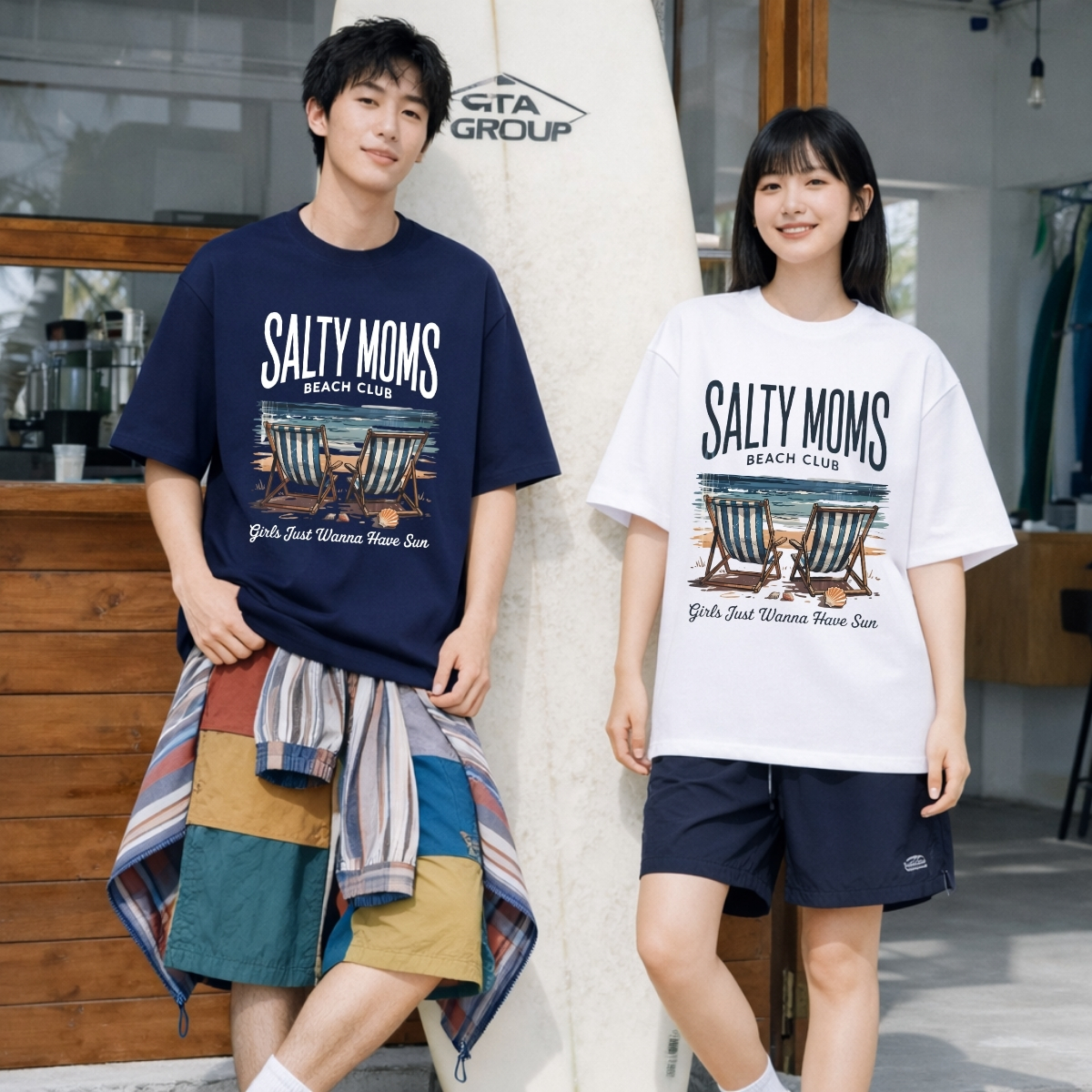 Áo thun unisex UX30-1178 chữ SALTY MOMS ghế trên biển  dáng oversized local brand WETEE_thumbnail_10