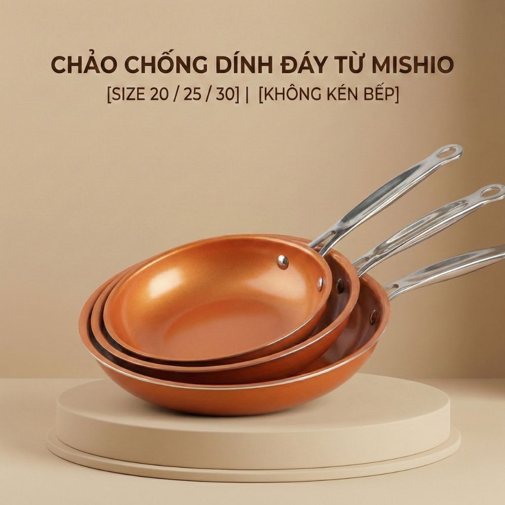 Chảo Chống Dính Đáy Từ Mishio Size cm MK430 - Chống Dính Gốm Cao Cấp, An Toàn Sức Khỏe, Dùng Cho Mọi Loại Bếp_thumbnail_1