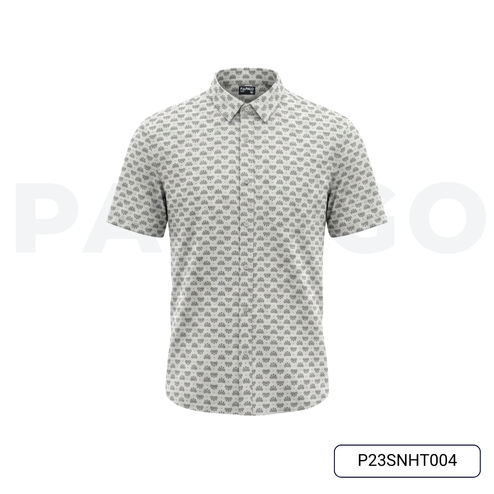Áo sơ mi nam trung niên PAPAGO tay ngắn lai ngang in họa tiết - P23SNHT004_thumbnail_5