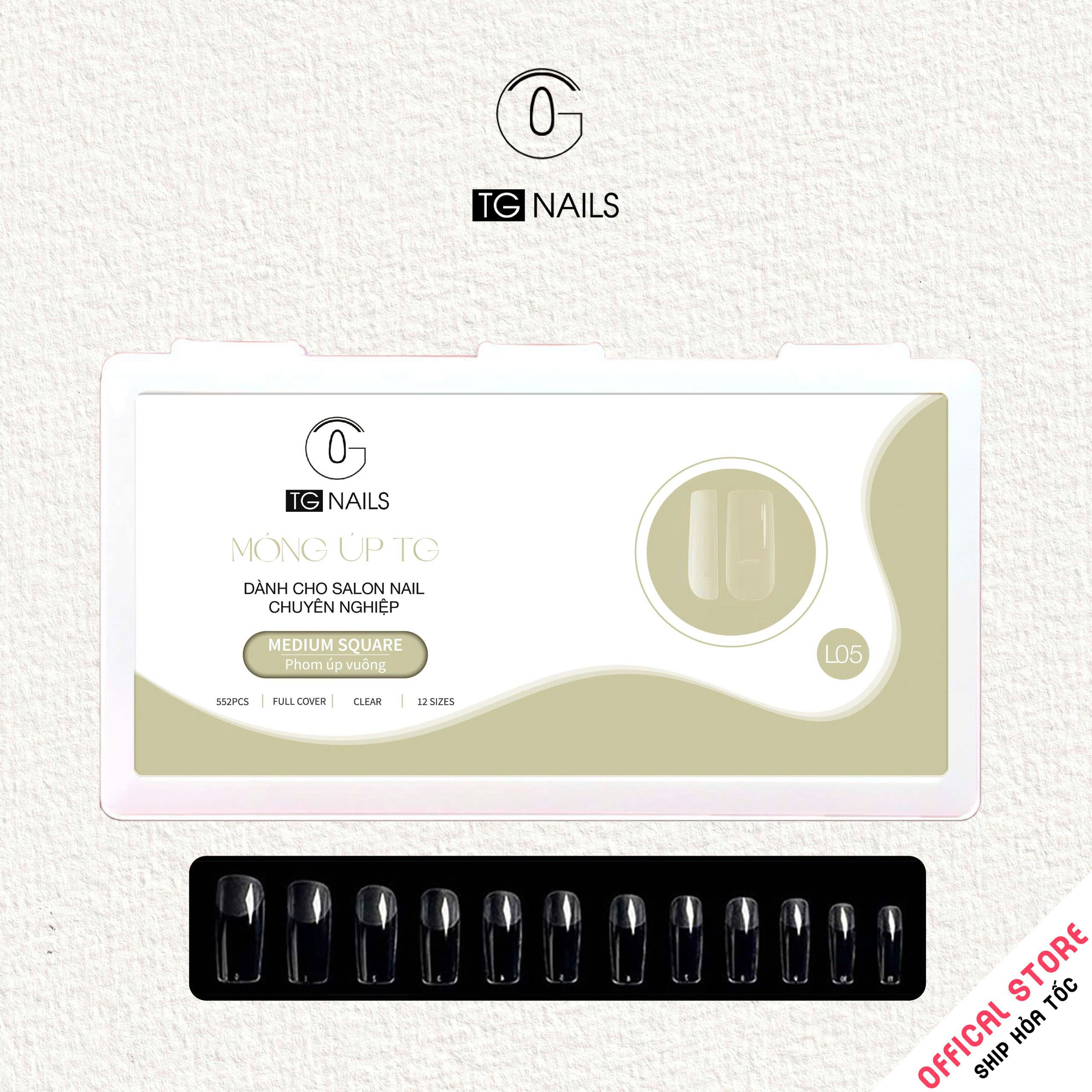 Phụ kiện gắn móng: Móng tay giả, kt(L1.2- 2.5*1.3)cm(+/-10%), chất liệu nhựa, nhãn hiệu TG, mới 100%._thumbnail_14