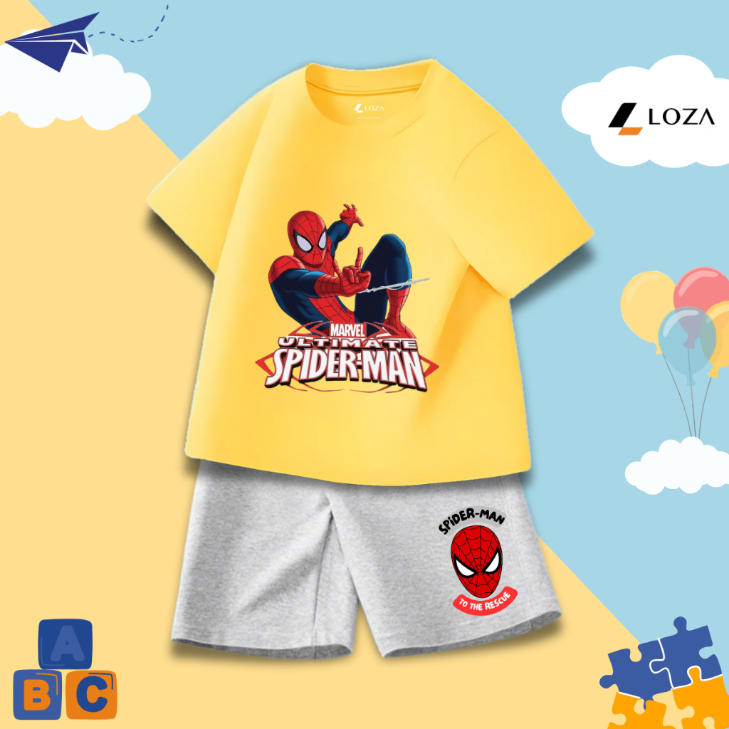 Bộ đồ bé trai in hình 