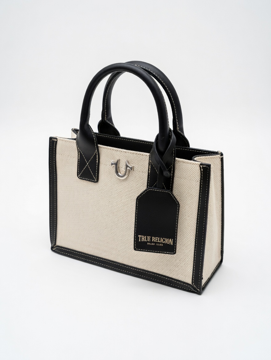 Túi Xách Nữ Canvas True Religion Phối Da Cao Cấp – Thanh Lịch & Sang Trọng