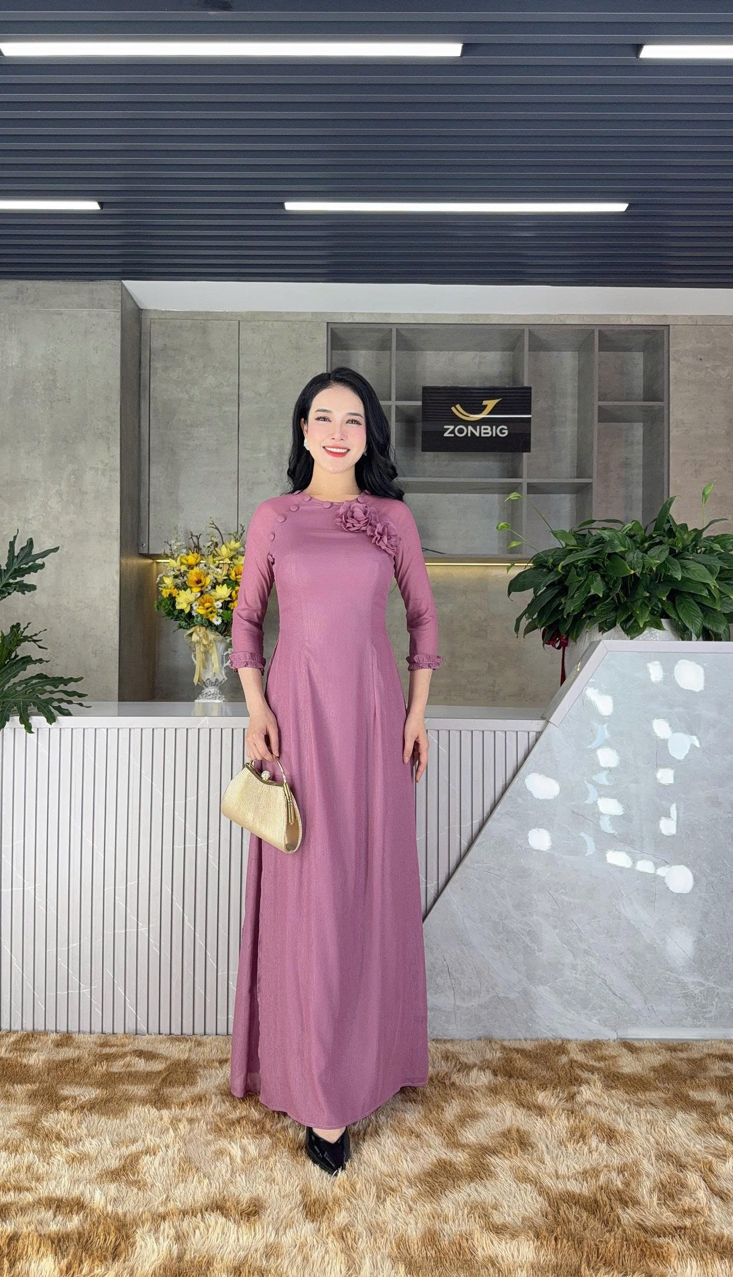 Đầm giả áo dài - Y2076 - Thương hiệu Zonbig