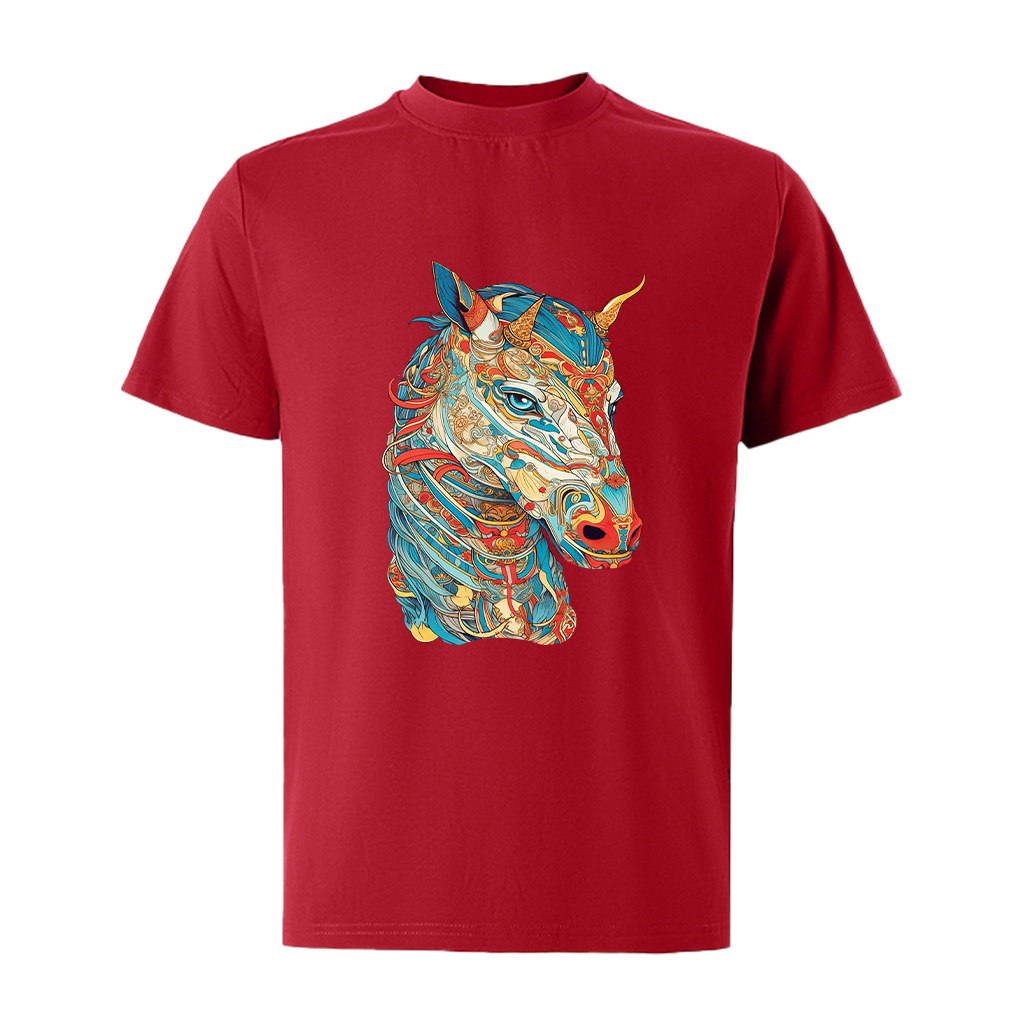 Áo thun nam form rộng 12 con giáp tuổi Ngọ ATD483 Miucho Iconic cotton cổ tròn in graphic_thumbnail_16